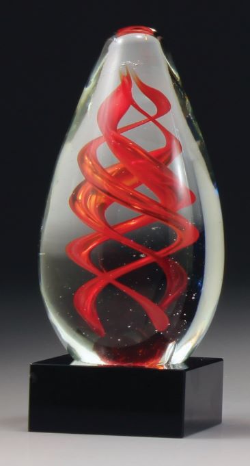 Art Series Red Helix Crystal NSW