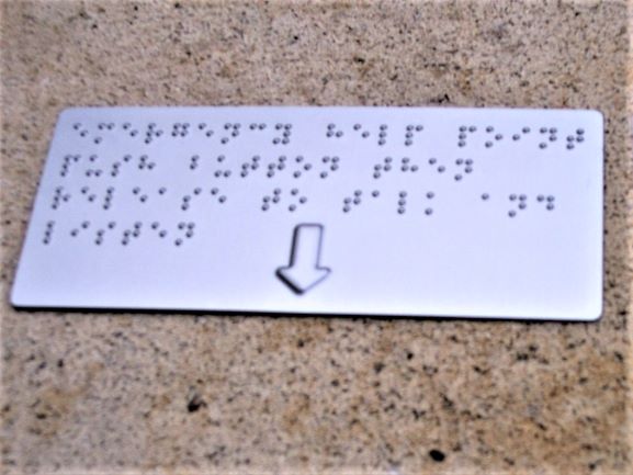 Embossed Aluminium Braille NSW