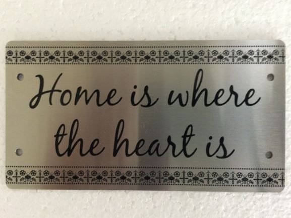 Stainless Steel Home is Laser Engraved NSW