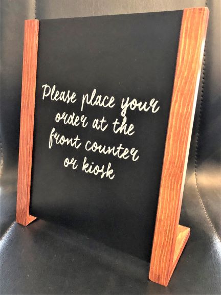 Counter Chalkboard Custom Signage and Display NSW