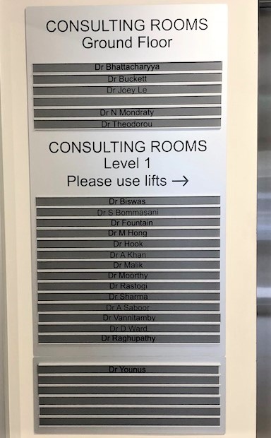 Northside Consulting Rooms General Signage NSW
