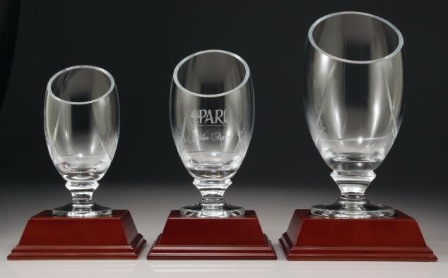 Glass Trophy Vase (optional base) Cups, Vases and Ice Buckets NSW
