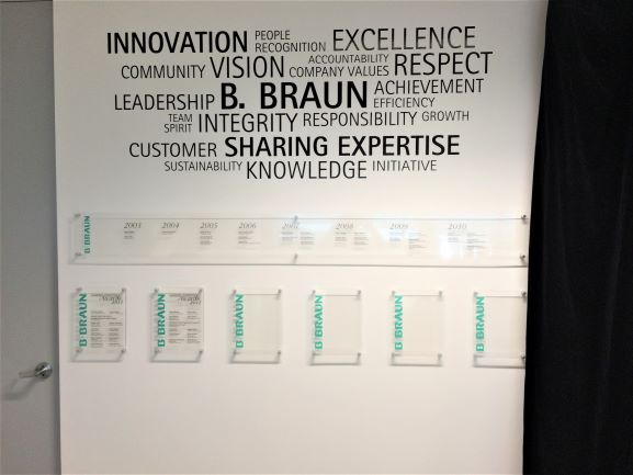 B Braun Wall of Fame Honour Boards NSW