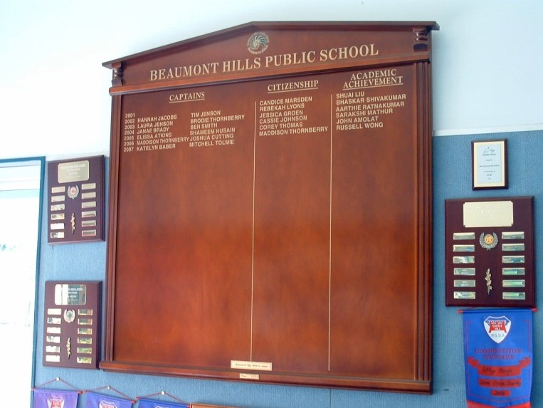 Beaumont Hills Honour Boards NSW