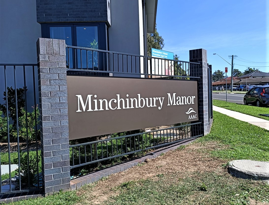 Minchinbury Manor Lightbox Custom Signage and Display NSW