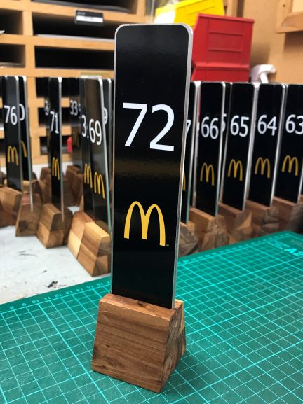 McDonalds Table Stands Custom Signage and Display NSW