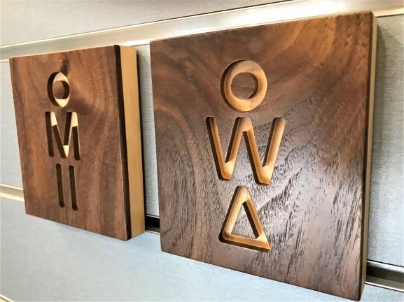 Custom Toilet Wood Rotary Engraved NSW