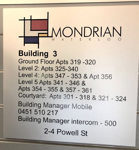 Mondrian General Signage NSW