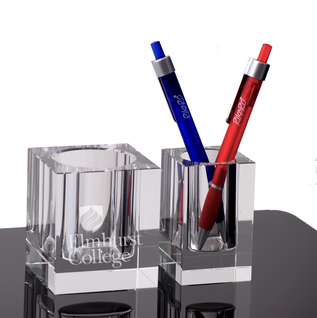 Crystal Pen Holder Office & Desktop Signage NSW