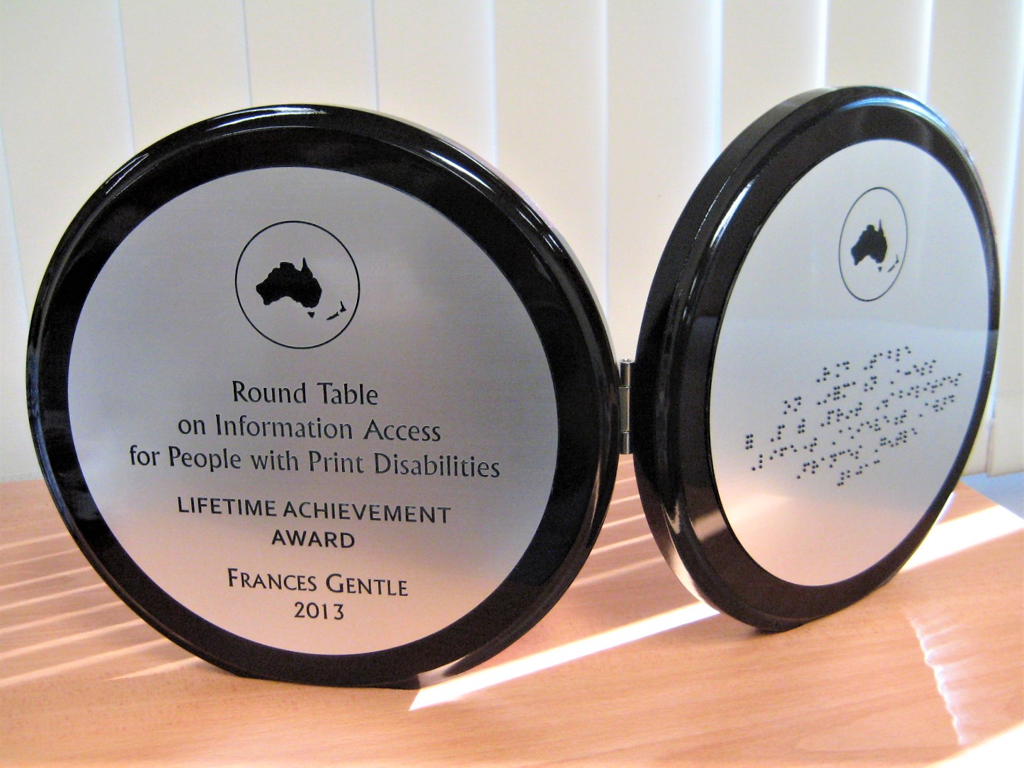 Braille Custom Desktop and Plaques NSW